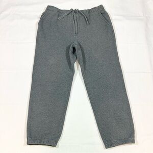 LL Bean Mens XL Sweatpants Fleece Joggers Zip Button Drawstring 30” Inseam Gray